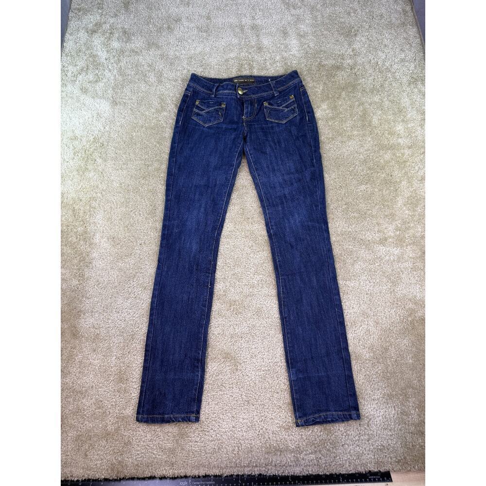 Noble Jeans Juniors Size 3 Blue Denim Skinny Low Rise Stretch Slim Y2K D158 *zip